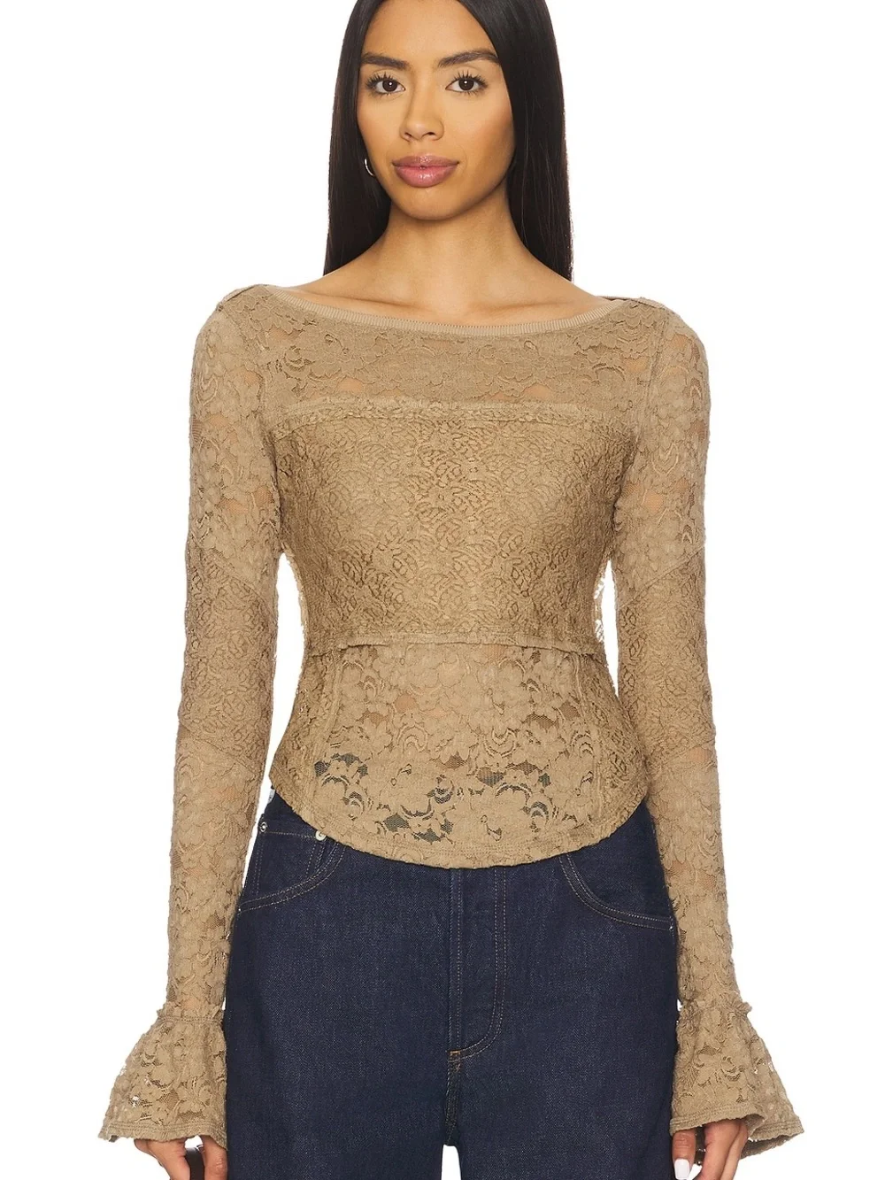 Free People Lace Layering Long Sleeve